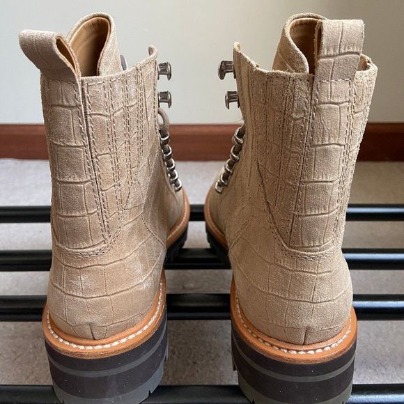 MARC FISHER Women Izzie 2 Leather Combat Hiking Boots - NEW NWOB - Picture 5 of 8